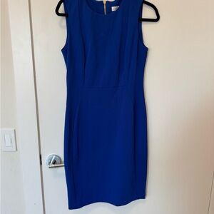 Calvin Klein Blue Sleeveless Sheath Mini Dress